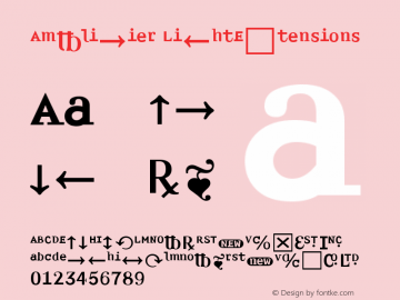 Amplifier LightExtensions Version 001.000 Font Sample