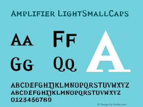 Amplifier LightSmallCaps Version 001.000 Font Sample