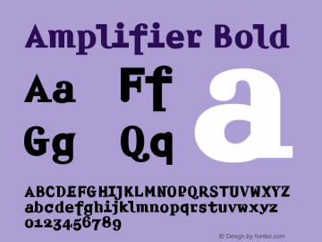 Amplifier Bold Version 001.000 Font Sample