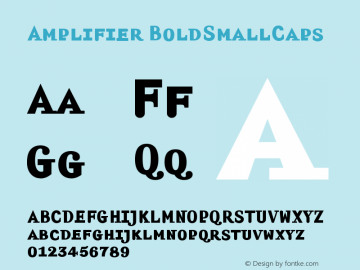 Amplifier BoldSmallCaps Version 001.000 Font Sample