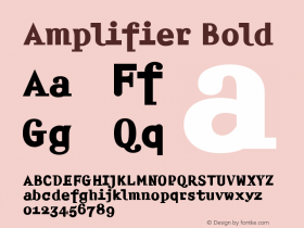 Amplifier Bold Version 001.000 Font Sample