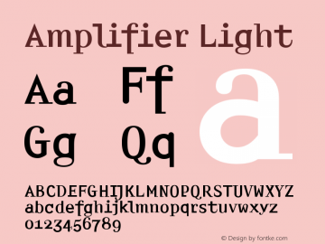 Amplifier Light Version 001.000 Font Sample