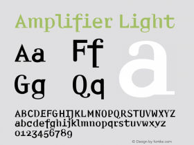 Amplifier Light Version 001.000 Font Sample