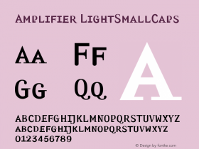 Amplifier LightSmallCaps Version 001.000 Font Sample