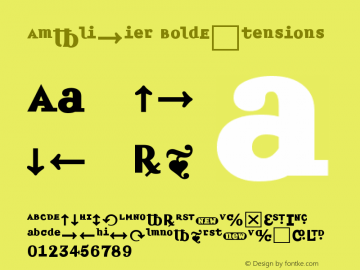 Amplifier BoldExtensions Version 001.000 Font Sample