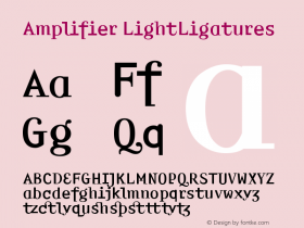 Amplifier LightLigatures Version 001.000 Font Sample
