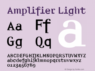 Amplifier Light Version 001.000 Font Sample