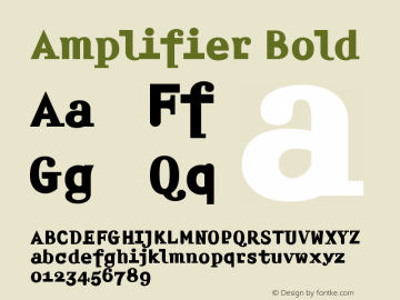 Amplifier Bold Version 001.000 Font Sample