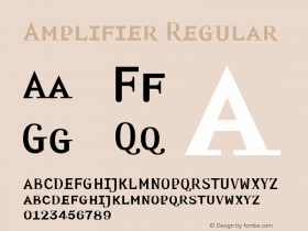 Amplifier Regular Version 1.00 Font Sample