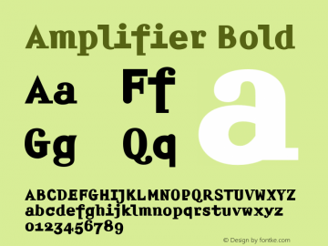 Amplifier Bold OTF 1.000;PS 001.000;Core 1.0.29图片样张