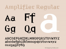 Amplifier Regular OTF 1.000;PS 001.000;Core 1.0.29 Font Sample