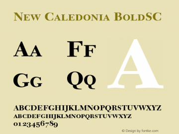 New Caledonia BoldSC Version 001.001 Font Sample