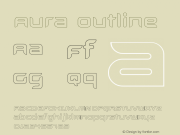 Aura Outline Version 001.000 Font Sample