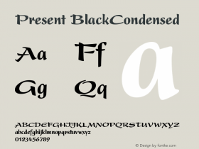 Present BlackCondensed Version 001.000图片样张