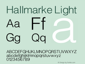 Hallmarke Light Version 001.000图片样张