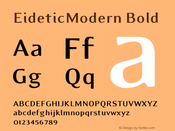 EideticModern Bold Version 001.000图片样张