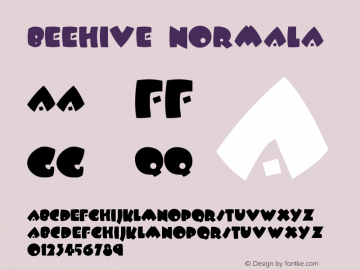 Beehive NormalA Version 1.000 Font Sample