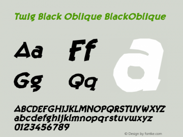 Twig Black Oblique BlackOblique Version 001.000图片样张
