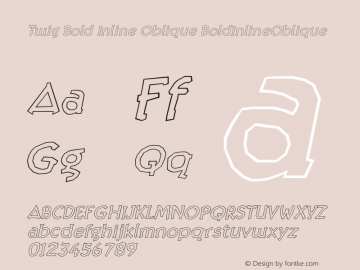Twig Bold Inline Oblique BoldInlineOblique Version 001.000 Font Sample