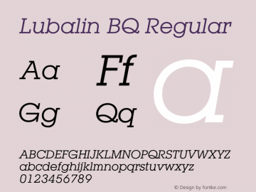 Lubalin BQ Regular 001.000图片样张