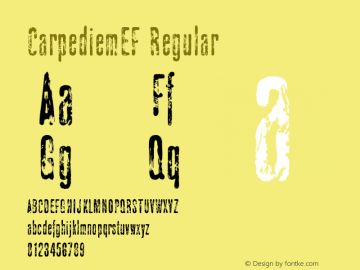 CarpediemEF Regular 001.000 Font Sample