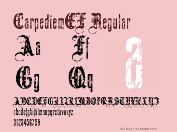 CarpediemEF Regular 001.000 Font Sample
