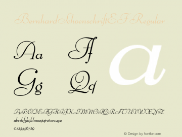 BernhardSchoenschriftEF Regular 001.000图片样张