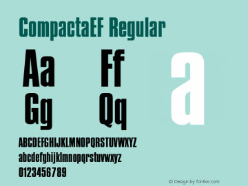 CompactaEF Regular 001.000 Font Sample