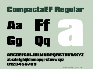 CompactaEF Regular 001.000 Font Sample