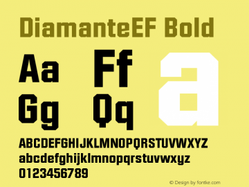 DiamanteEF Bold Version 001.000 Font Sample