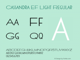Cassandra EF Light Regular Macromedia Fontographer 4.1 01.06.2001 Font Sample
