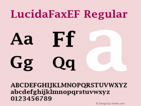 LucidaFaxEF Regular 001.000图片样张