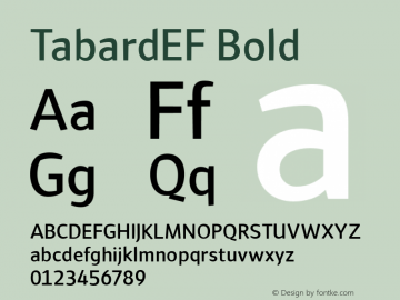 TabardEF Bold OTF 1.000;PS 001.000;Core 1.0.29 Font Sample