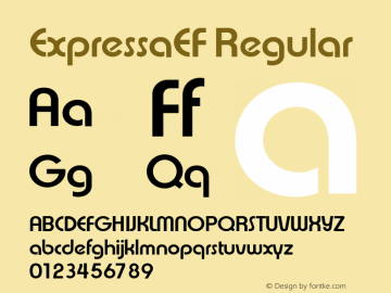 ExpressaEF Regular 001.000 Font Sample