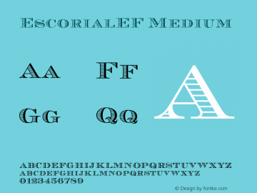 EscorialEF Medium Version 001.000 Font Sample