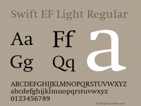 Swift EF Light Regular Macromedia Fontographer 4.1 28.06.2002图片样张