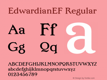 EdwardianEF Regular 001.000 Font Sample