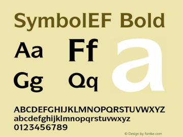 SymbolEF Bold OTF 1.000;PS 001.000;Core 1.0.29图片样张