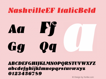 NashvilleEF ItalicBold Version 1.00图片样张