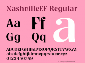 NashvilleEF Regular Version 1.00 Font Sample