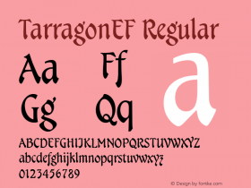 TarragonEF Regular OTF 1.000;PS 001.000;Core 1.0.29 Font Sample