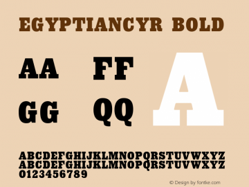EgyptianCyr Bold Version 1.01图片样张