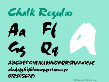 Chalk Regular Altsys Fontographer 3.5  5/10/93图片样张