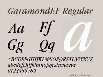 GaramondEF Regular 001.000图片样张