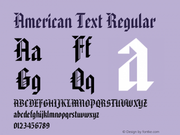 American Text Regular Version 003.001图片样张