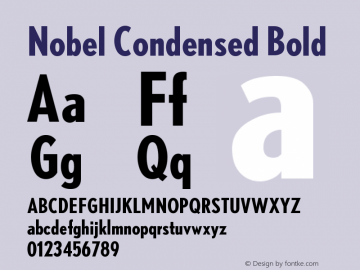 Nobel Condensed Bold Version 001.000图片样张