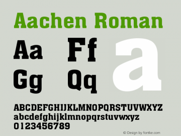 Aachen Roman Version 003.001 Font Sample