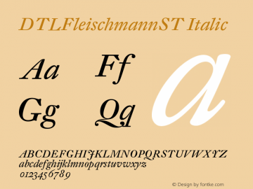 DTLFleischmannST Italic Version 002.010图片样张