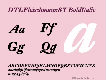 DTLFleischmannST BoldItalic Version 001.000图片样张