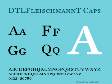 DTLFleischmannT Caps Version 001.000 Font Sample